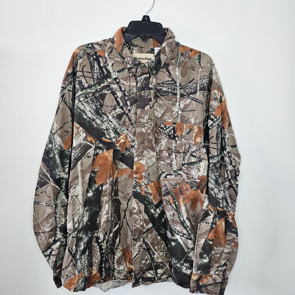 Outfitters Ridge Men's Camouflage Fusion 3D Button Long Sleeve Shirt XXL
